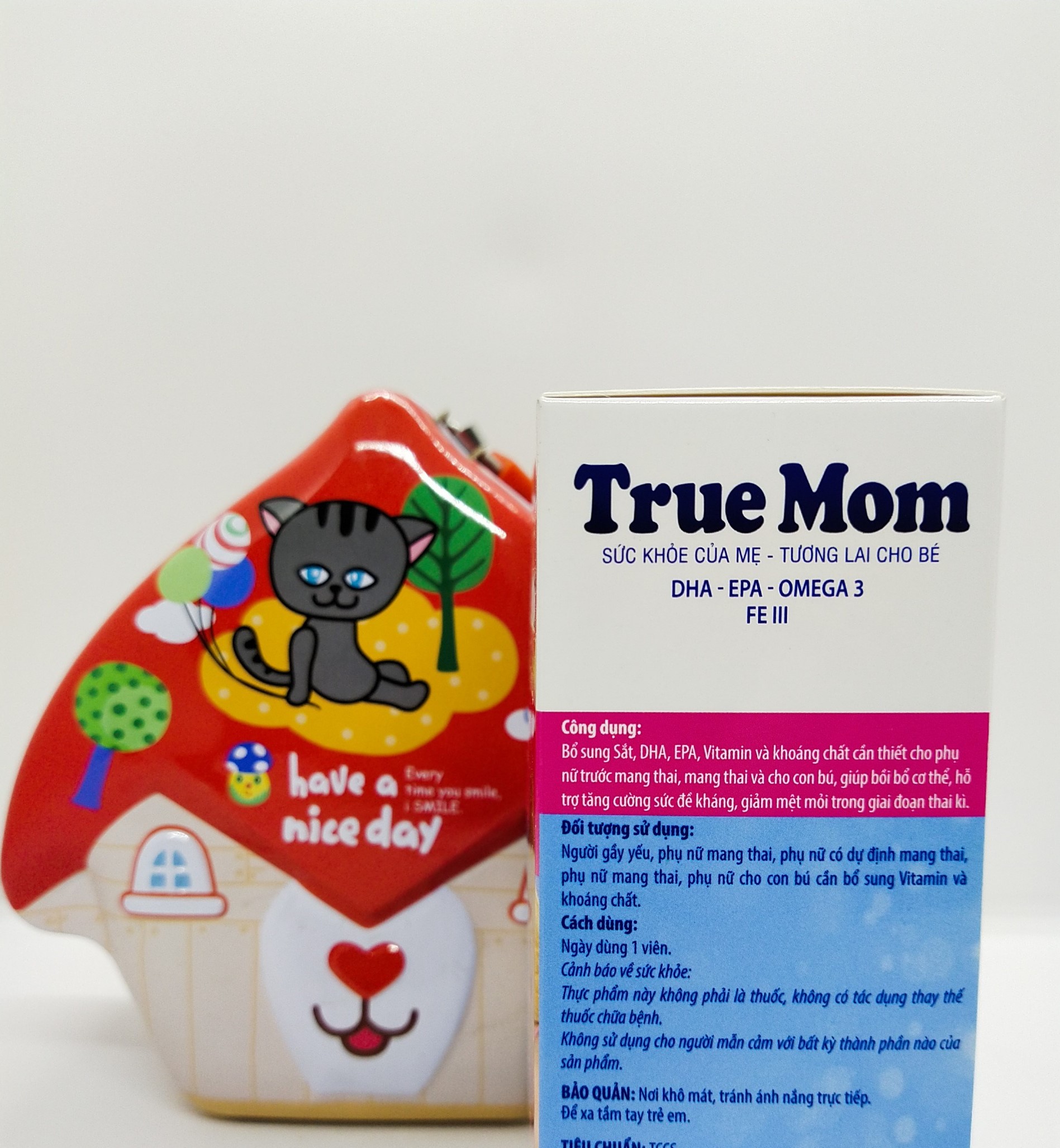 Thuốc bổ True Mom Mama dành cho mẹ mang thai và cho con bú - DHA, FPA, OMEGA 3, FE III - (Hộp 30 viên)