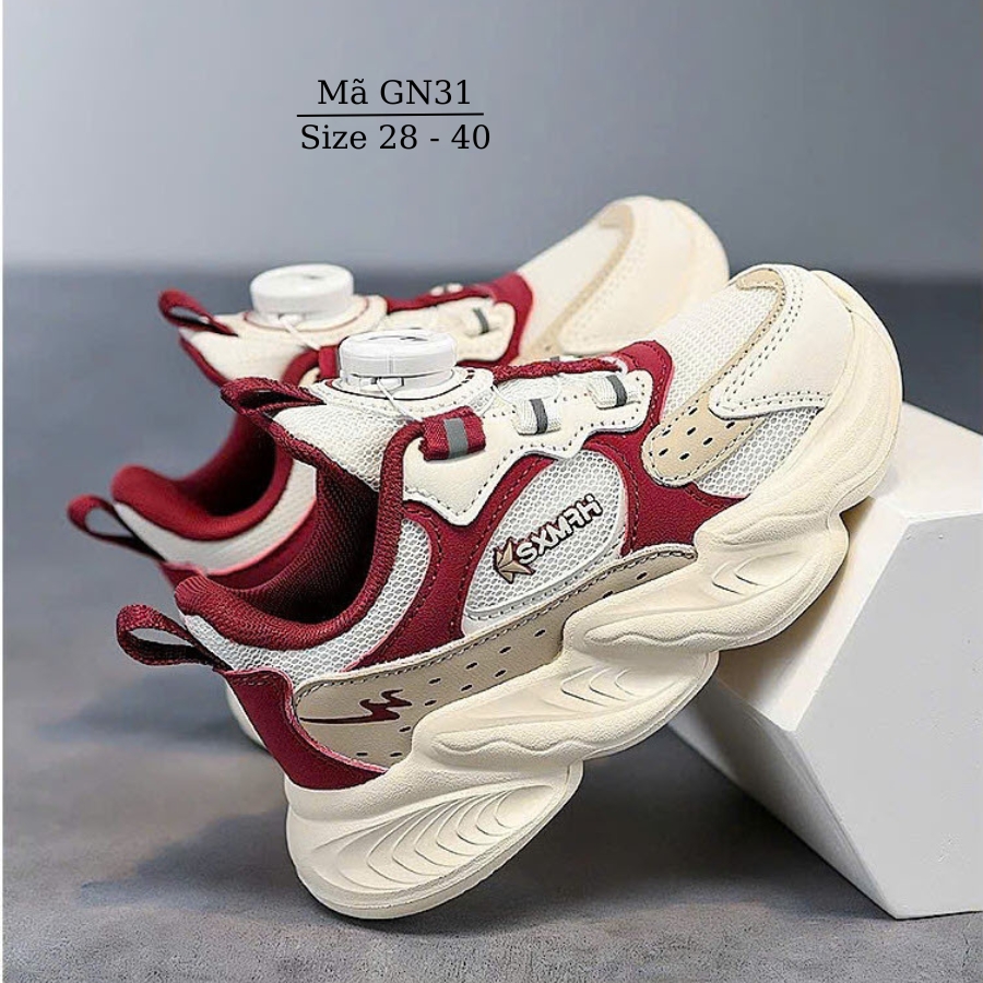 Giày thể thao bé trai bé gái W.KIDS 4 - 15 tuổi khóa xoáy núm vặn thông minh phong cách khỏe khoắn năng động cá tính GN31