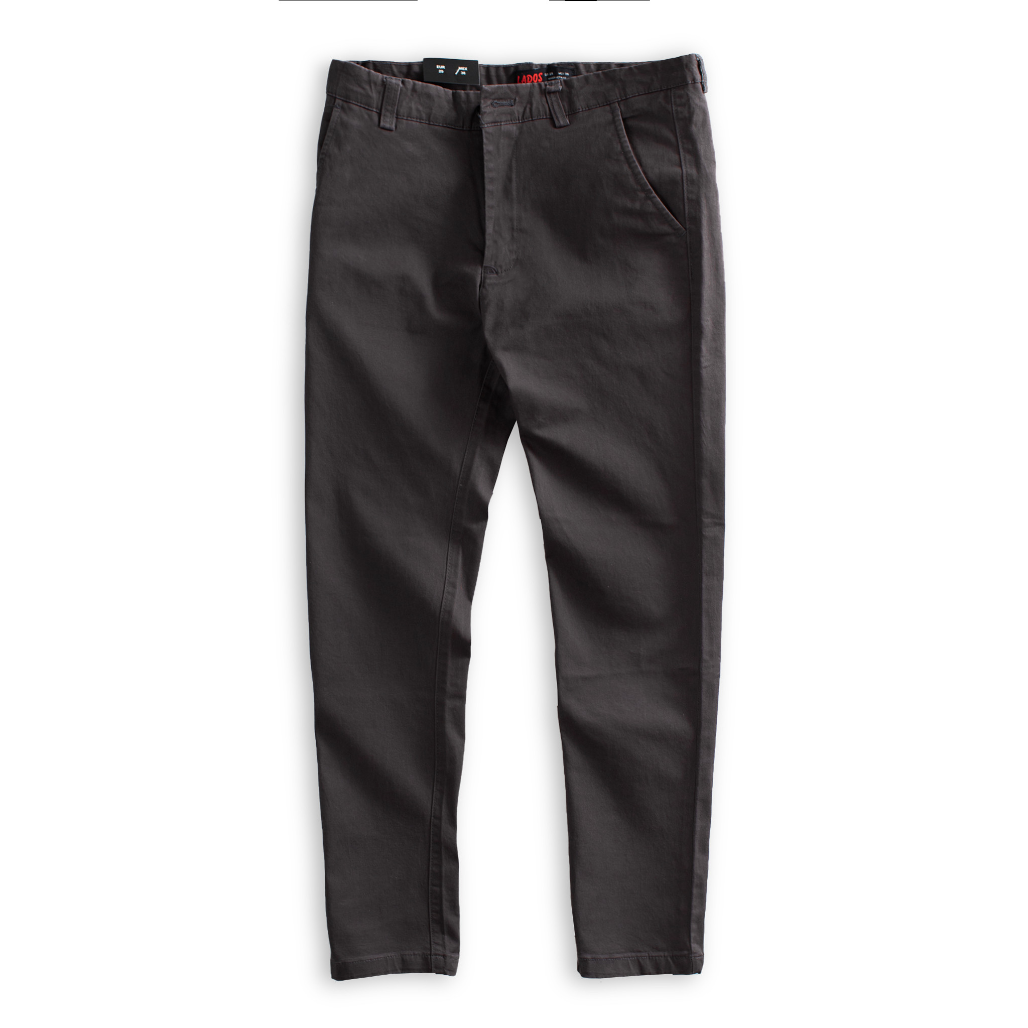 Quần Kaki Dài Nam Chất Vải Cotton Có Giãn Siêu Đẹp Lados - 4032 Thiết Kế Tôn Dáng Trẻ Trung - Xám Đậm - 34