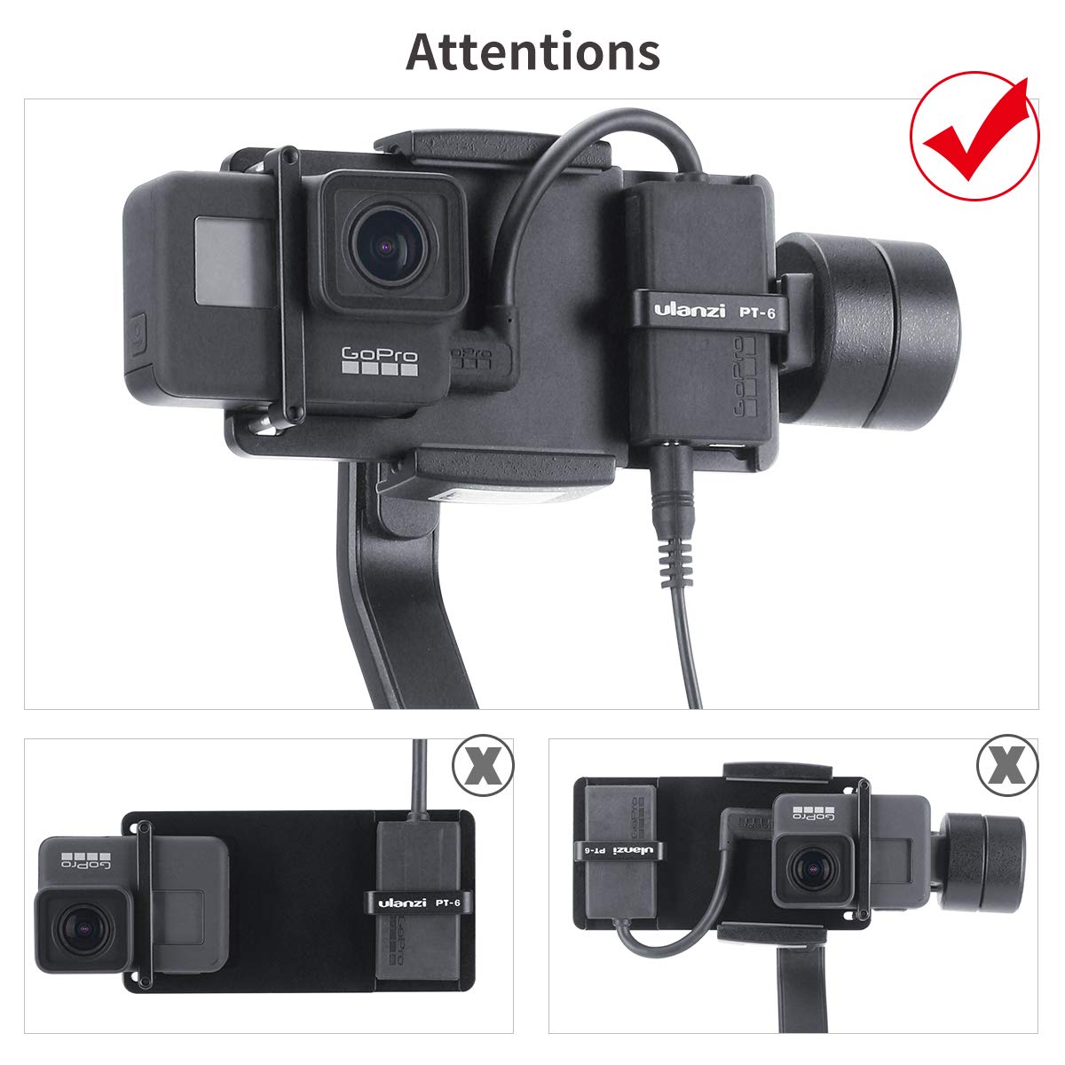 Khung Ulanzi PT-6 Gắn Camera Hành Trình Lên Gimbal - Hàng Nhập Khẩu