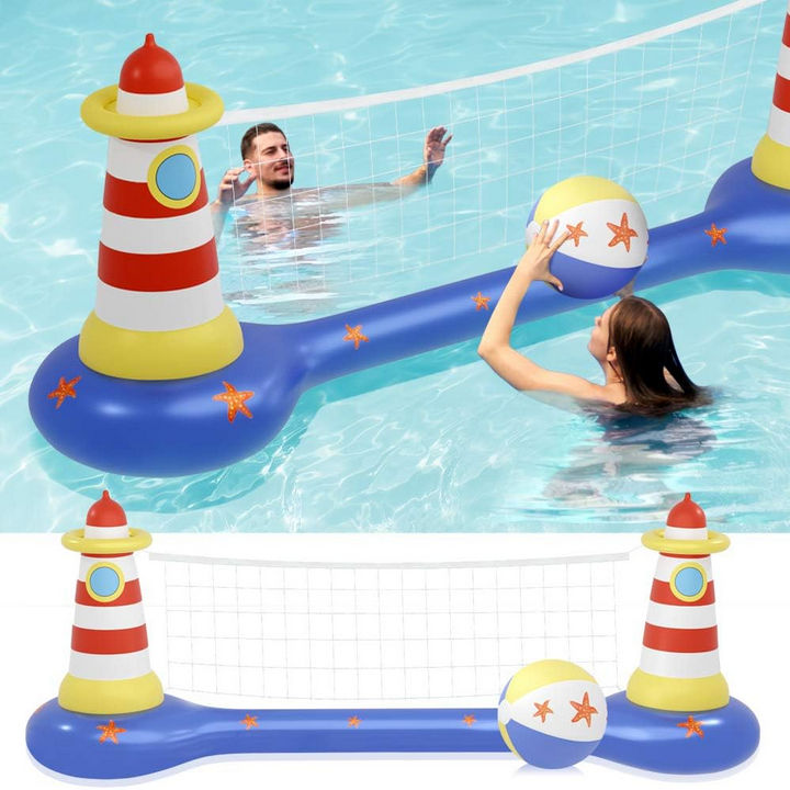 Bộ Bóng Chuyền Bơm Hơi Volleyball Water Game Có Bóng Đi Kèm - Home Decor Furniture