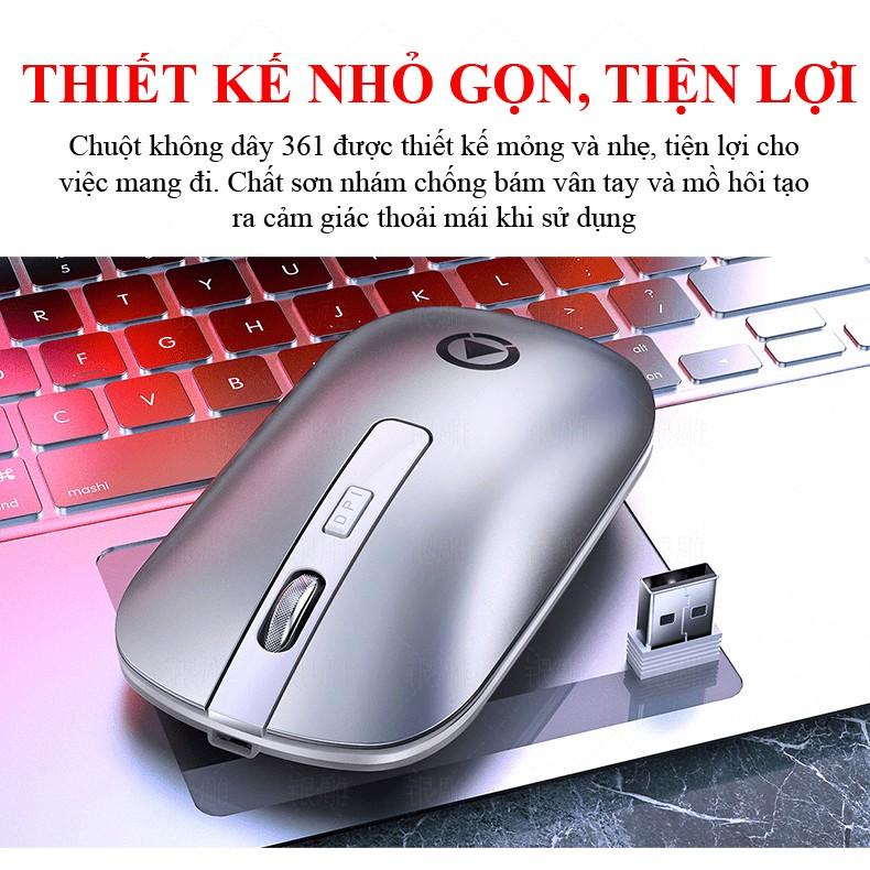 Chuột máy tính A8, chuột không dây có thể sạc pin như điện thoại, kết nối bluetooth và đầu thu USB