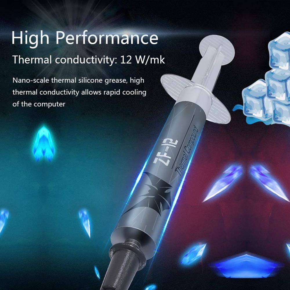 ZF-12 Hợp chất nhiệt dẫn điện 12W/MK Mỡ dán Silicone Silicon S-tản nhiệt cho CPU GPU Chipset