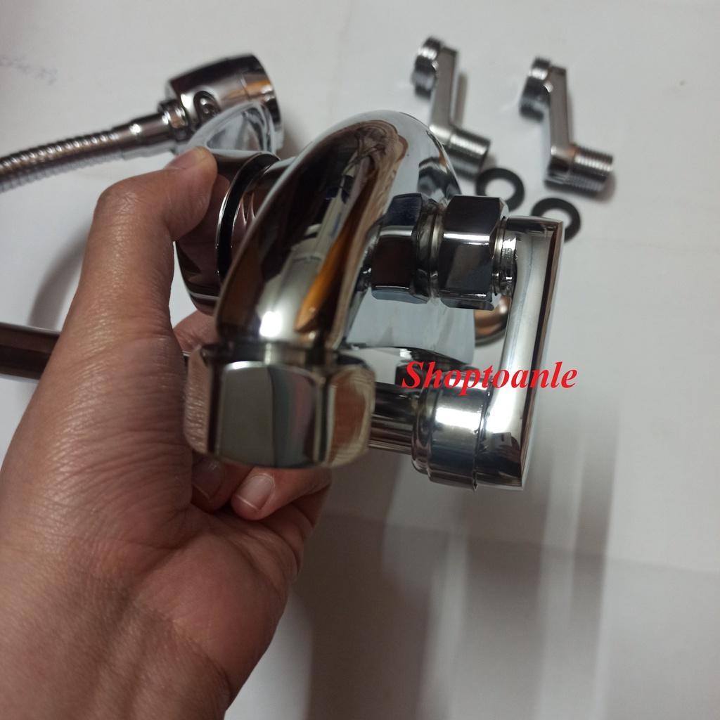 Vòi chậu rửa bát INAX cắm tường nóng lạnh cần mềm bảo hành 5 năm