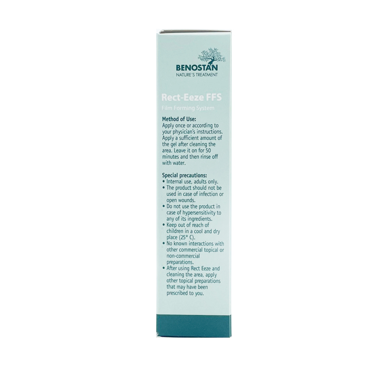 Benostan Nature's Treatment Rect-Eeze FFS - Hệ thống tạo màng phim dùng trong kiểm soát tình trạng khô và kích ứng niêm mạc hậu môn (Hộp chứa một tuýp 30 ml, 1 vòi nhựa)