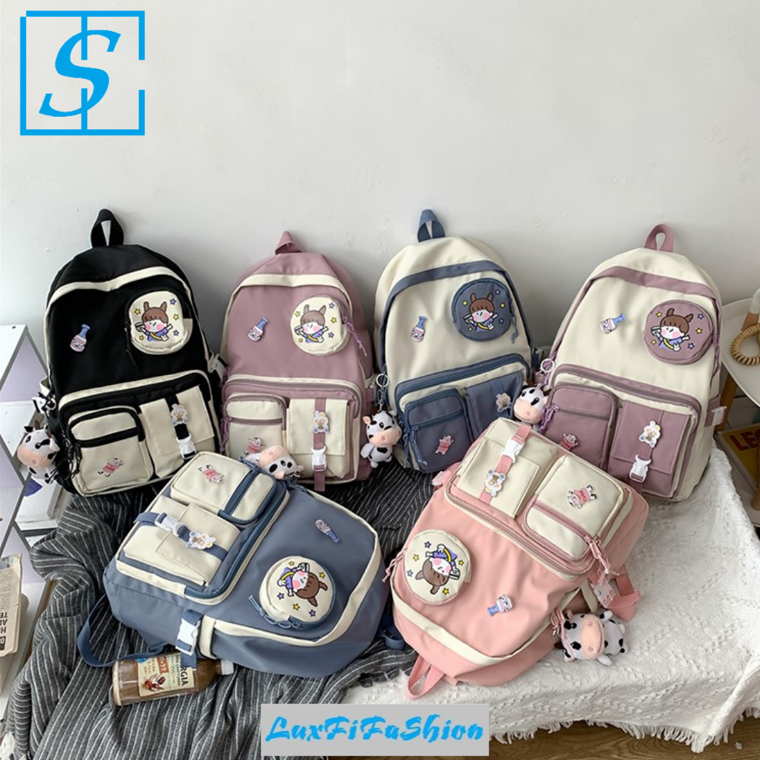Cặp học sinh nữ cấp 2, cấp 1, balo cute, nhỏ nhắn MÃ : LFFSB04