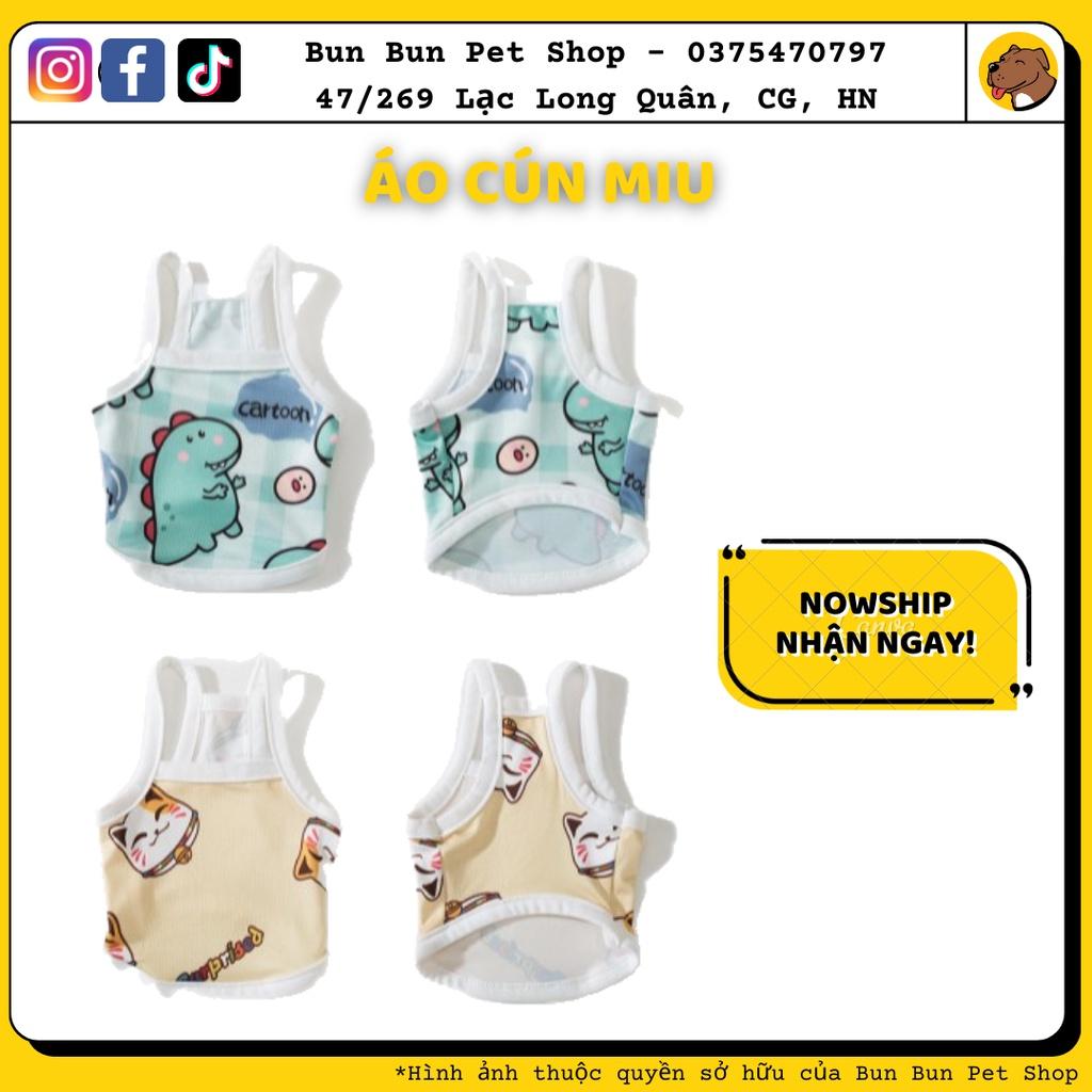 Ao 2 dây khủng long cho cún miu/chó mèo