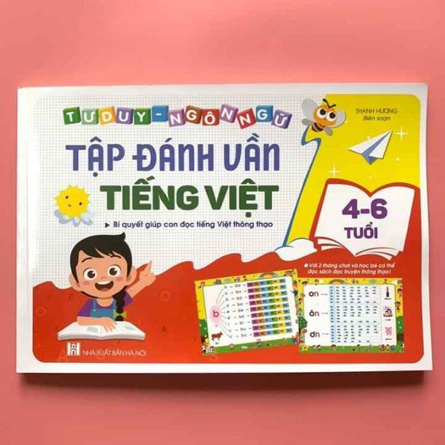 Tập Đánh Vần Tiếng Việt Bé 4-6 Tuổi +Tặng Kèm flashcard gồm chữ cái và chữ ghép