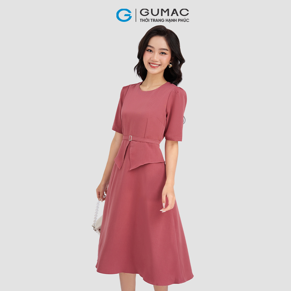 Đầm Peplum phối belt GUMAC DD03028