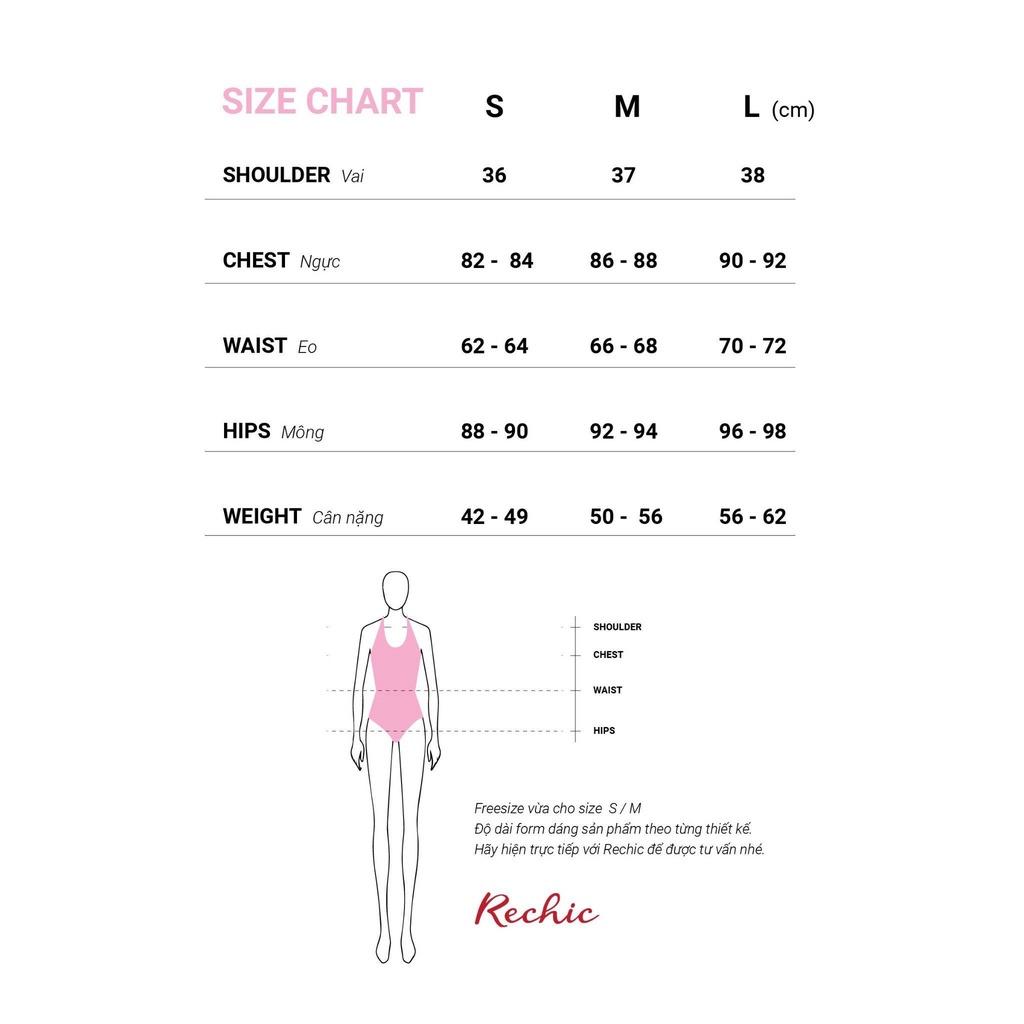 RECHIC Đầm Ngắn Vience họa tiết hoa cổ vuông tay dài cột dây lưng thời thượng xinh xắn