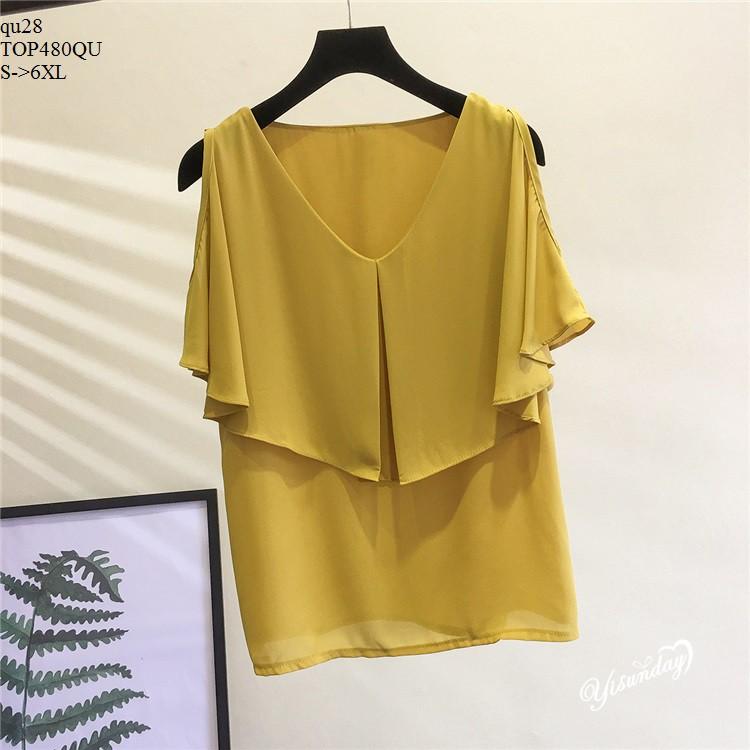 TOP392 ÁO VOAN KIỂU KHOÉT VAI