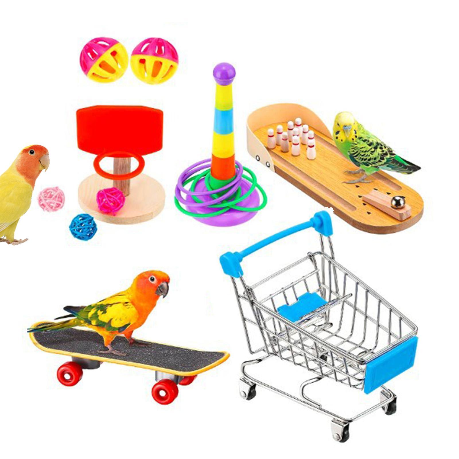 Parrot Training Toys Interactive Cage Toys for Pet Bird Cockatiel Supplies