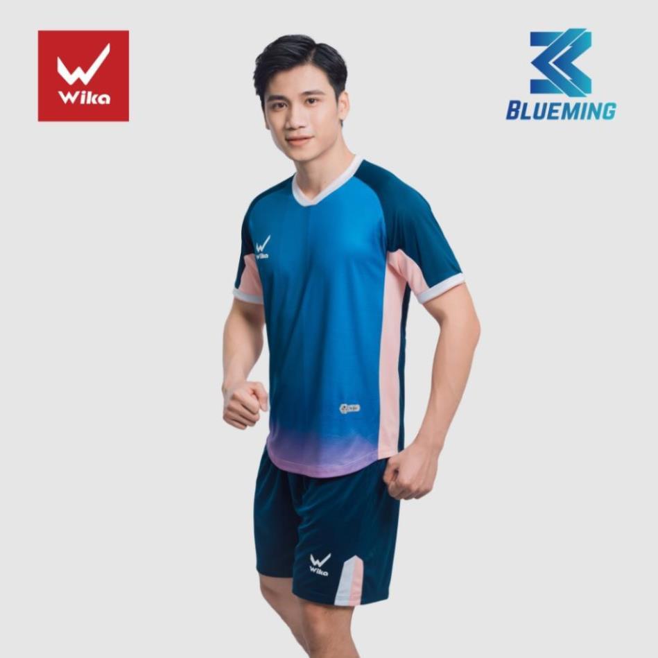 Free Ship - Áo Bóng Đá Wika Blueming Cao Cấp, Chất Vải Thoáng Mát Thấm Hút Mồ Hôi, Kiểu Dáng Mạnh Mẽ