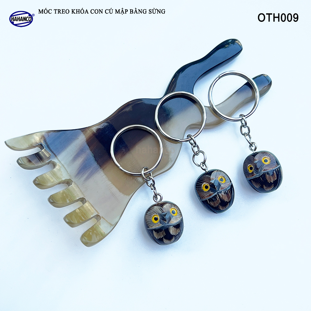 Móc Khóa Sừng Hình Cú Mập Mũm Mĩm Hình Dáng Đáng Yêu HAHANCO - OTH009
