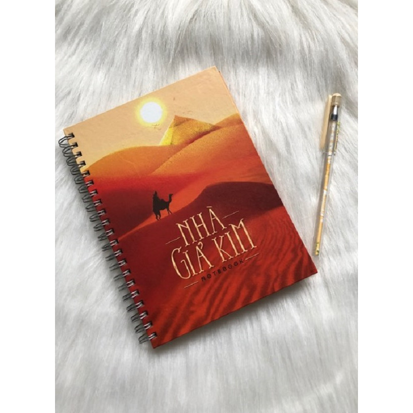 Notebook - Sổ tay bìa cứng Nhà Giả Kim (Tặng kèm bút bi viết xóa GGB)