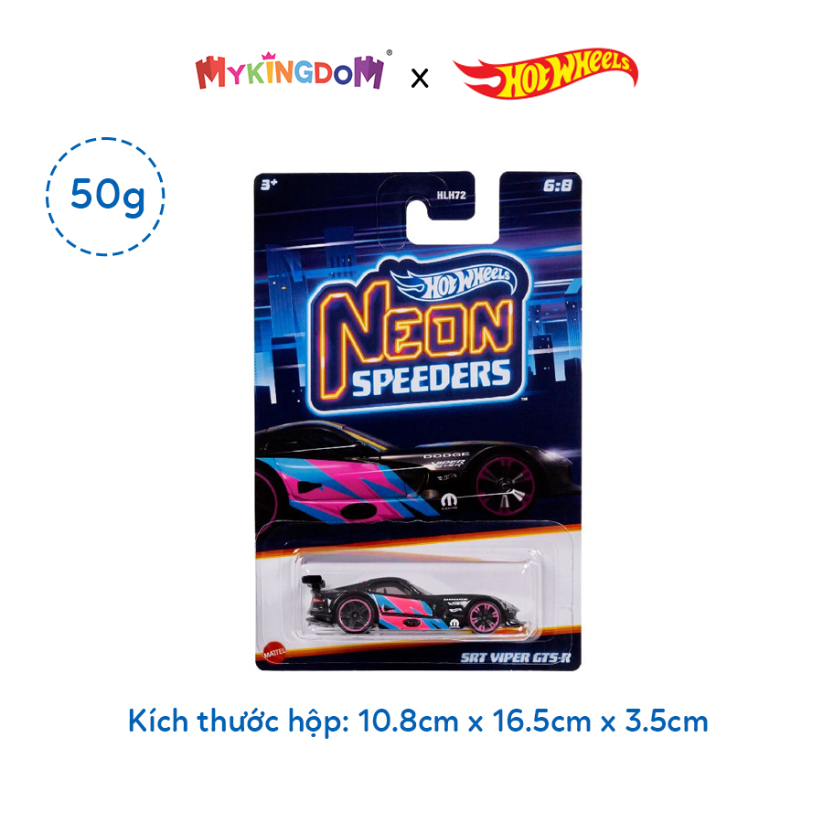 Đồ Chơi Siêu Xe Neon Speeders - Srt Viper Gts-R HOT WHEELS HLH78/HLH72