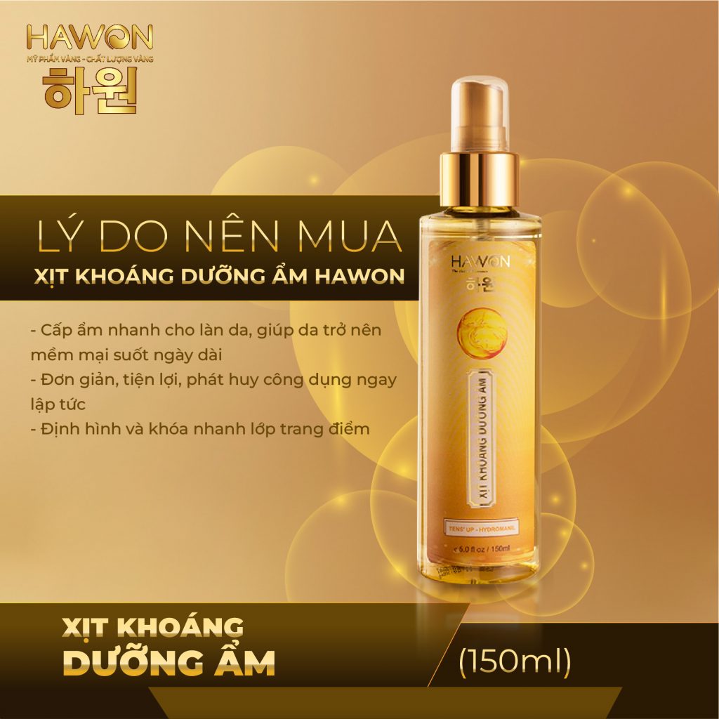 Xịt Khoáng Cấp Ẩm Làm Dịu Da HAWON - 150ml