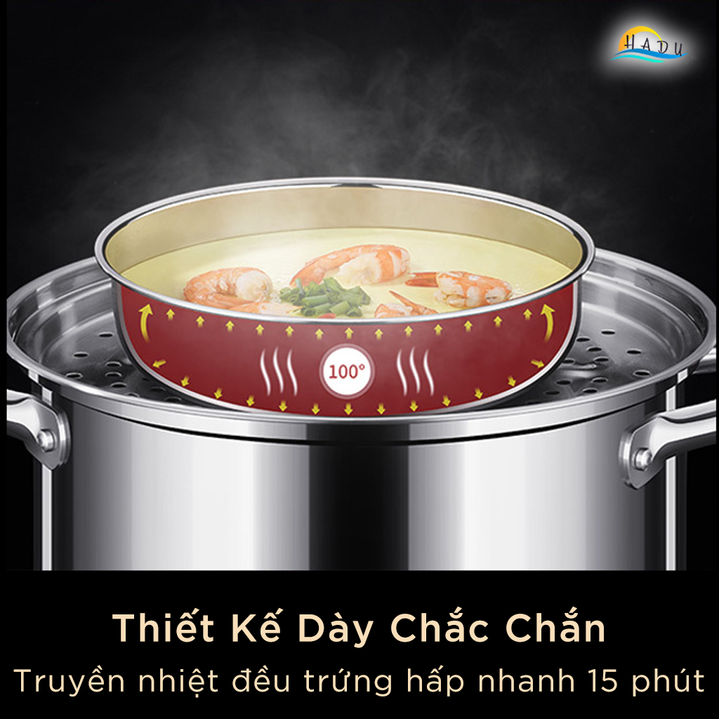 Bát Tô Đựng Canh Hấp Trứng Có Nắp Đậy 20cm Inox 304 Cao Cấp Đạt Chất Lượng LFGB Đức SSGP