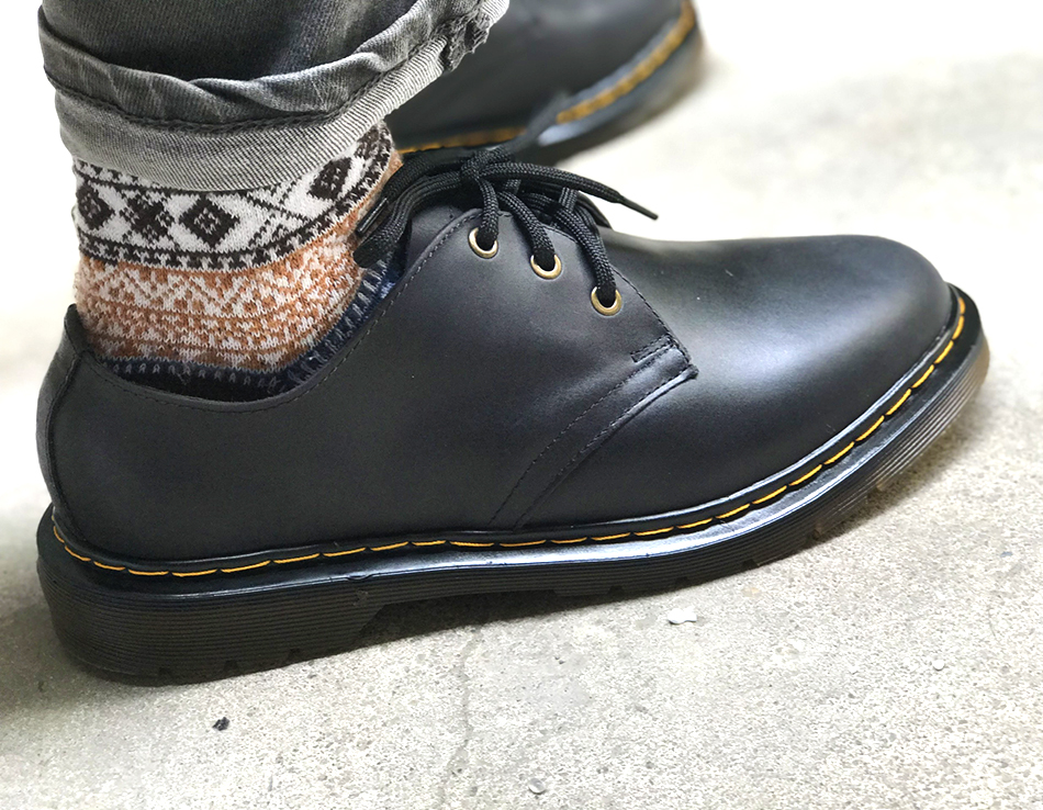 Giày nam da bò cao cấp Dr.martens 1461 MAD Shoes Đen Sáp