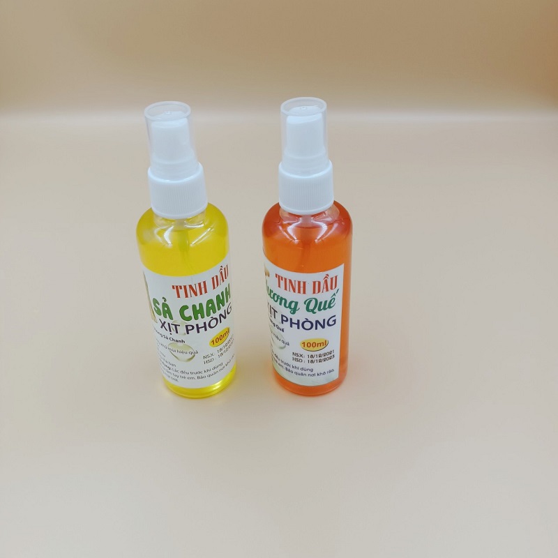 Combo 5 Chai Xịt Tinh Dầu Dung Tích 100 ML Thơm Phòng Đuổi Côn Trùng Hiệu Quả