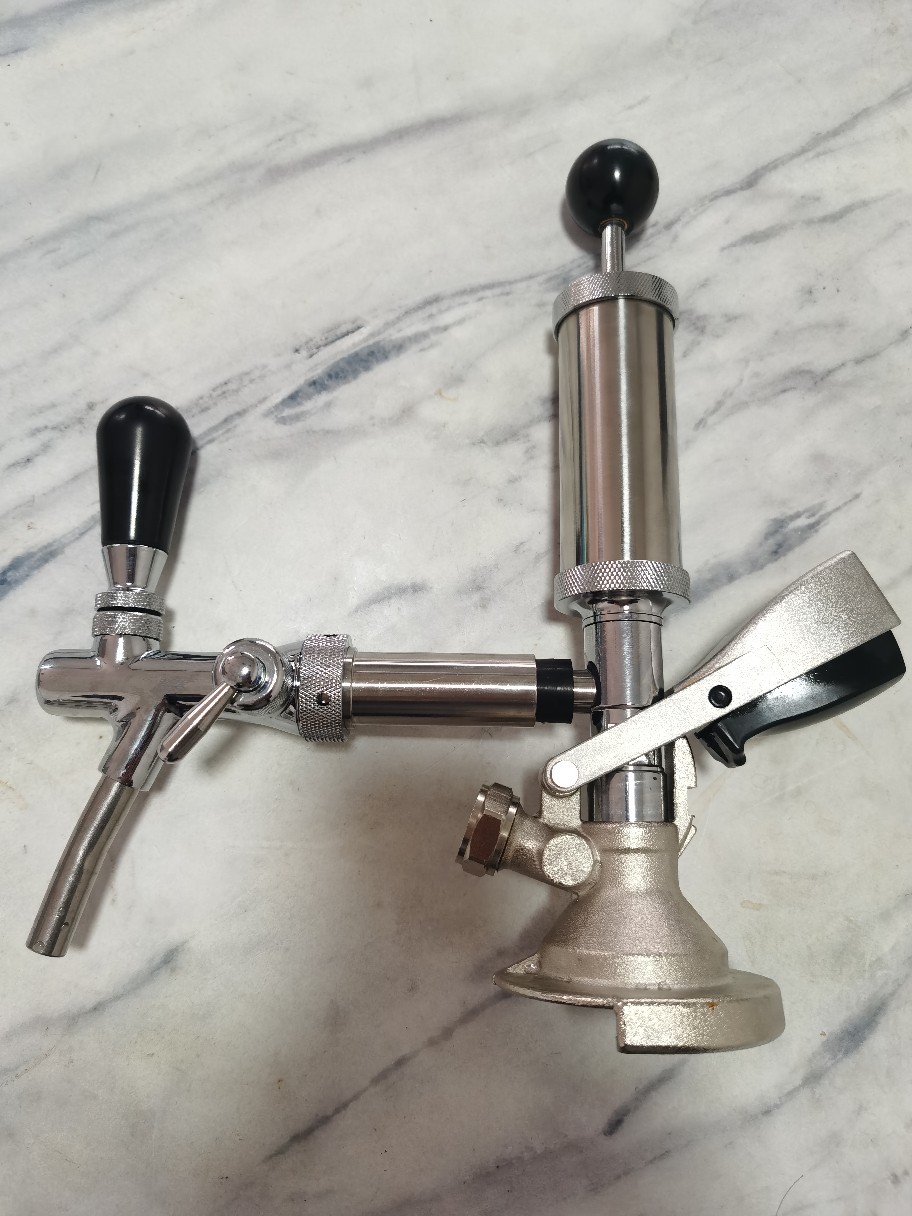 Vòi Rót Kèm Bơm Tăng Áp Gắn Keg Mini Type A - Inox 304 cao cấp