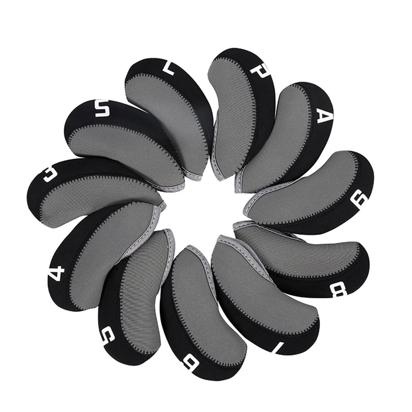 11Pieces Golf Iron Headcover Protector Guard, Golf Clubs Headcovers Numbered