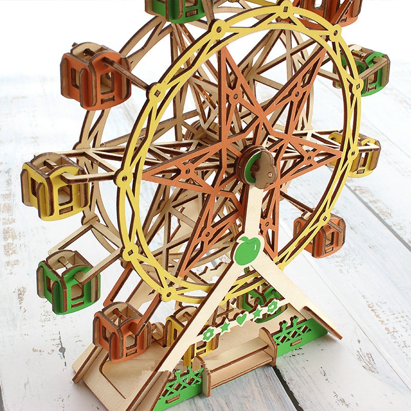 Đồ chơi lắp ráp gỗ 3D Mô hình Lucky Ferris Wheel LC-GP472