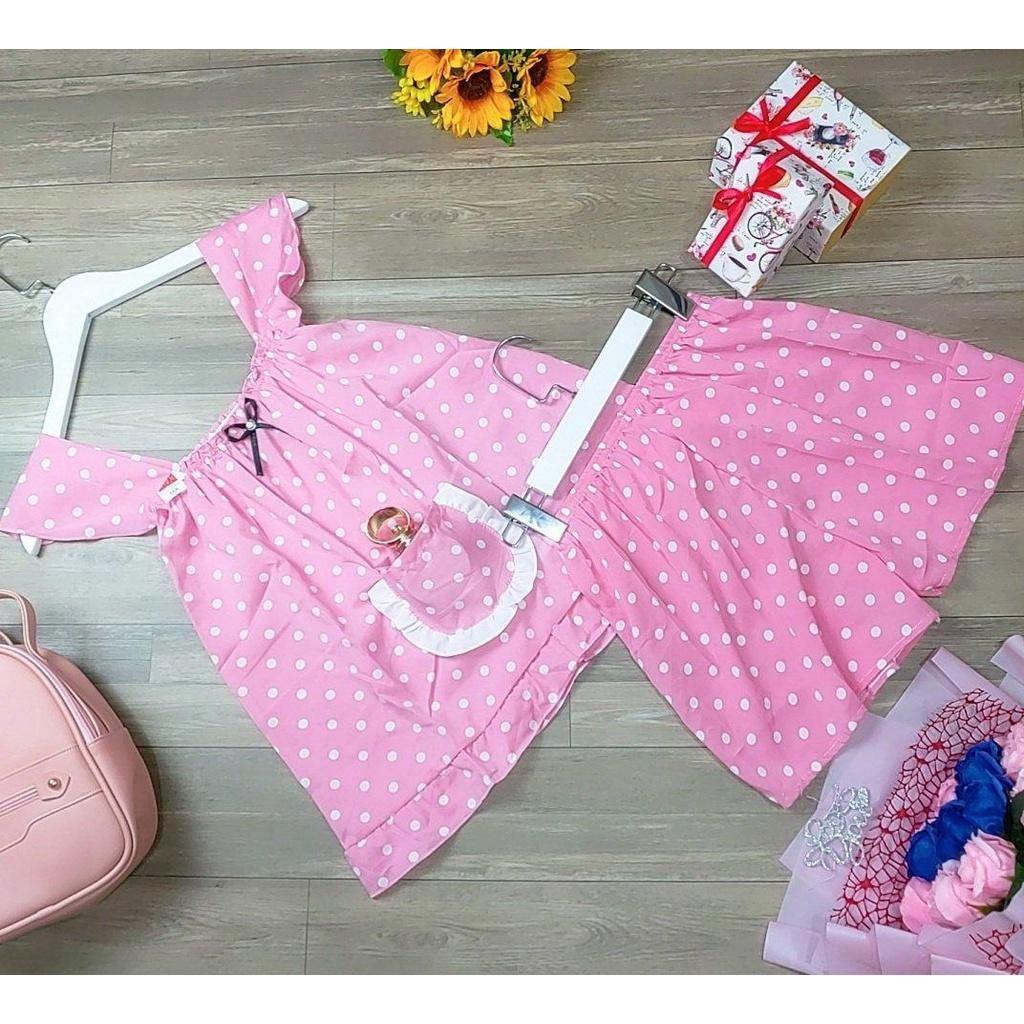 MẪU HOT Đồ bộ đùi 2 dây chấm bi có túi , đồ bộ nữ mặc nhà xinh xắn , dễ thương chipchip90 M0097