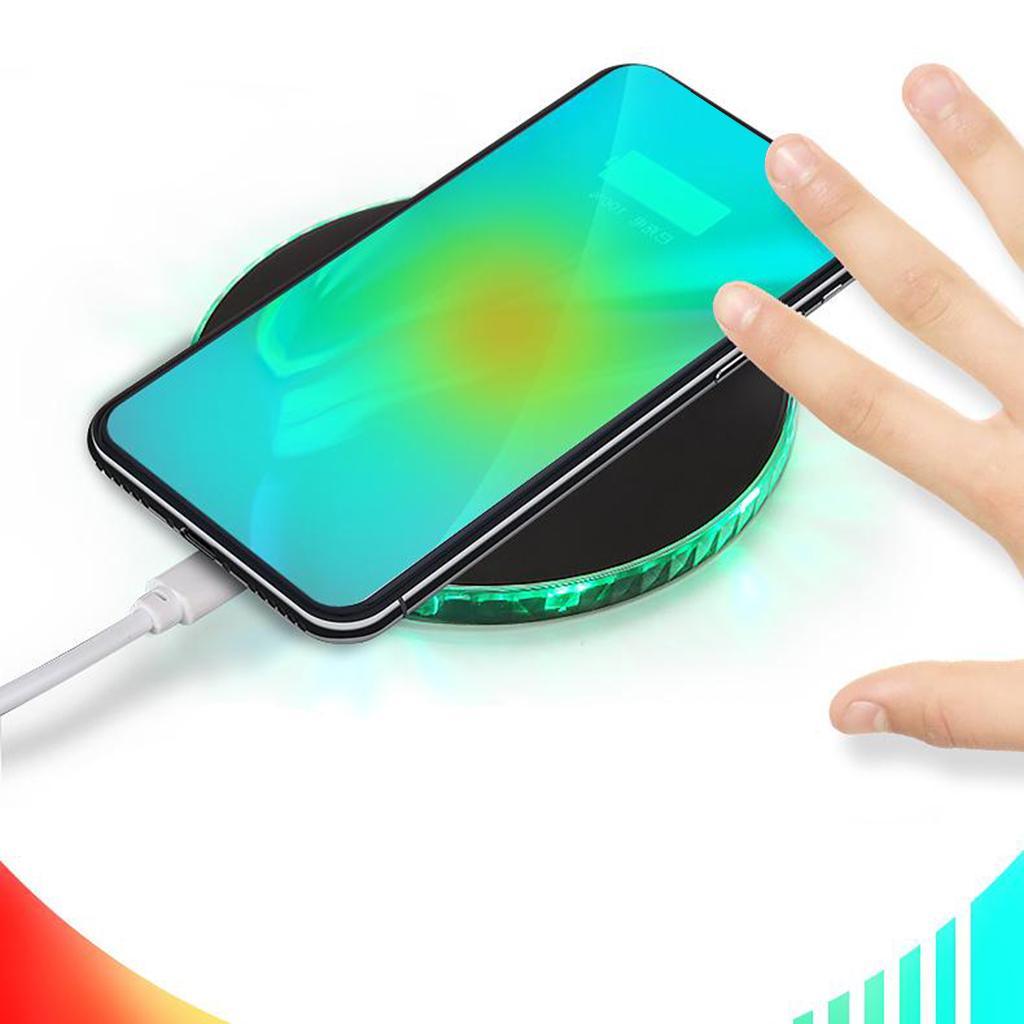 Wireless Fast Charger 15w Qi Charging Pad QC 3.0 for  Black