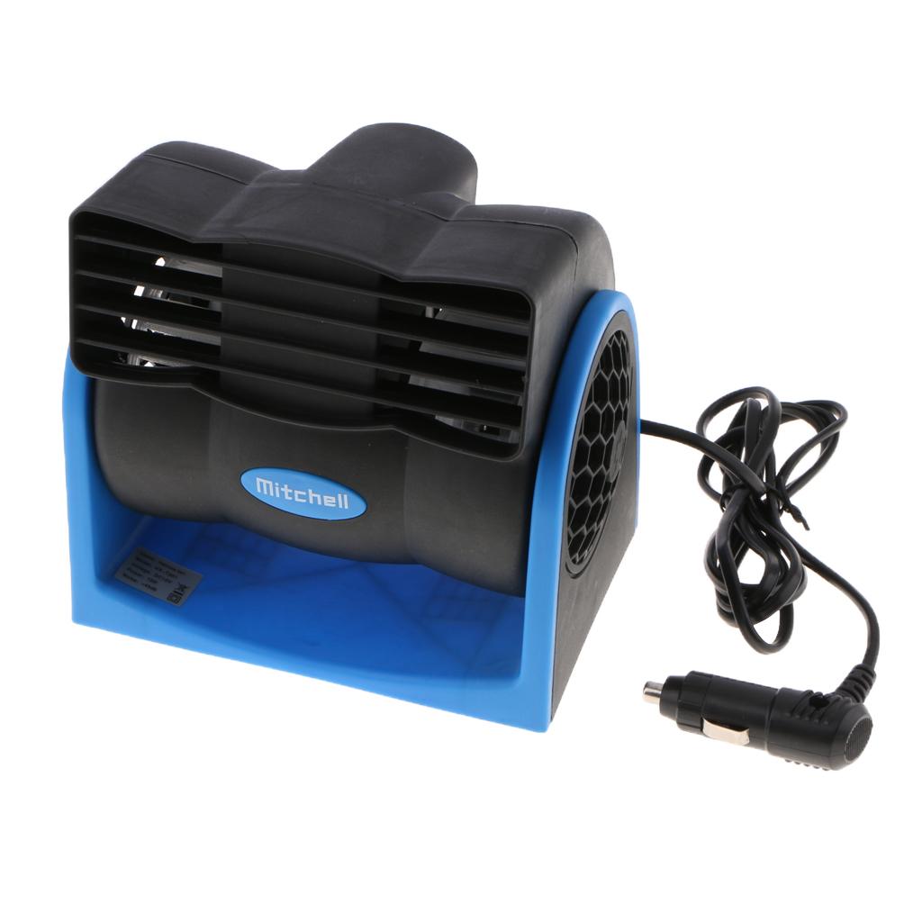 2xCar Truck Cooling Air Fan 12V 2 Speed Silent Cooler Fan w/ Cigarette Lighter