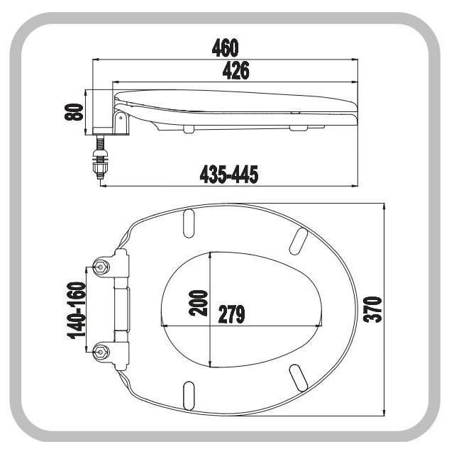 HA09T - Nắp bồn cầu nhựa thông dụng
