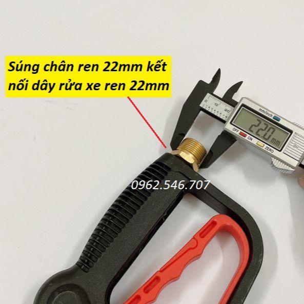 Súng rửa xe cho máy rửa xe ren 22mm I sung rửa xe áp lực | sung rửa xe mini | súng cò đỏ