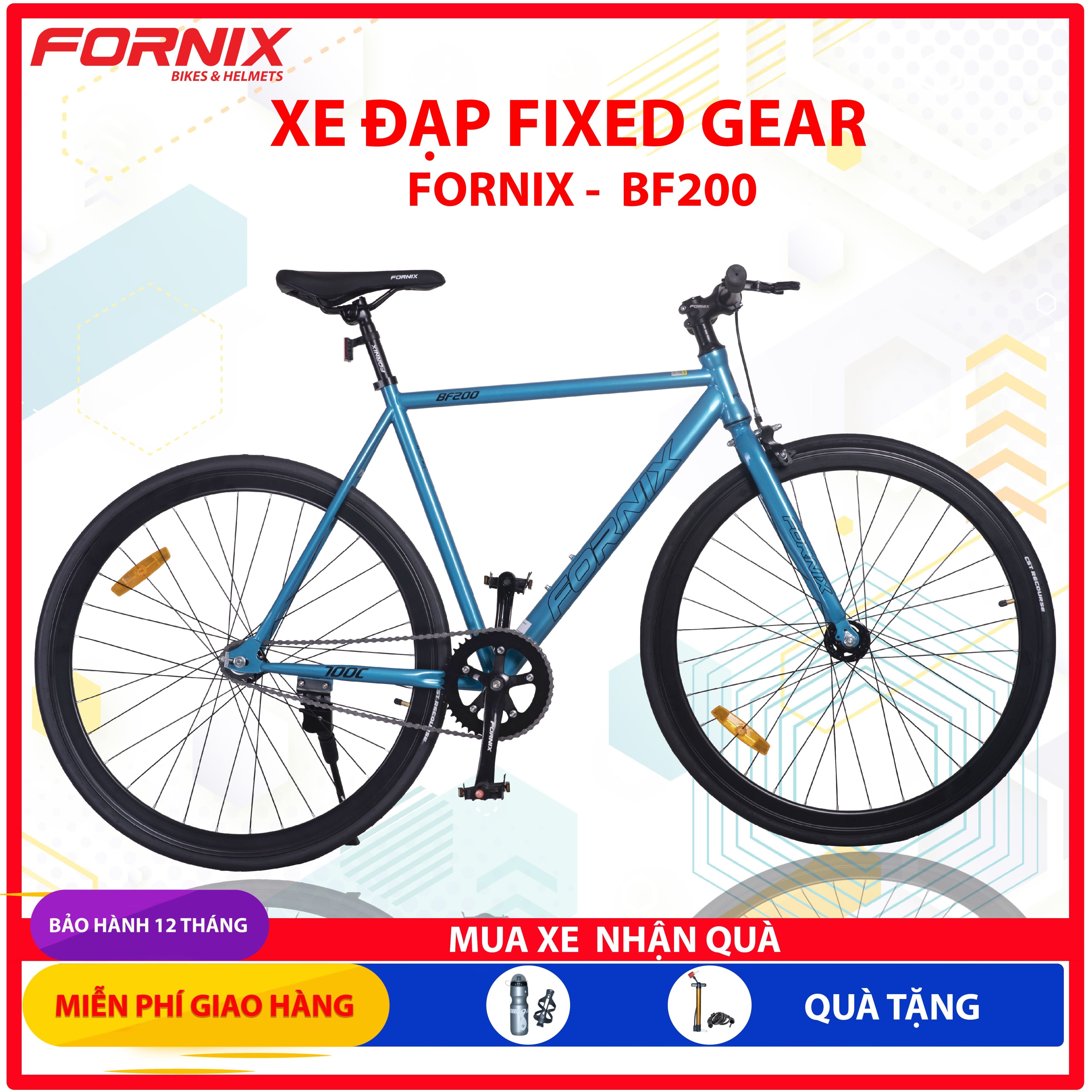 [TRẢ GÓP 0%]  XE ĐẠP FIXED GEAR BF200 - FORNIX - BẢO HÀNH 12 THÁNG