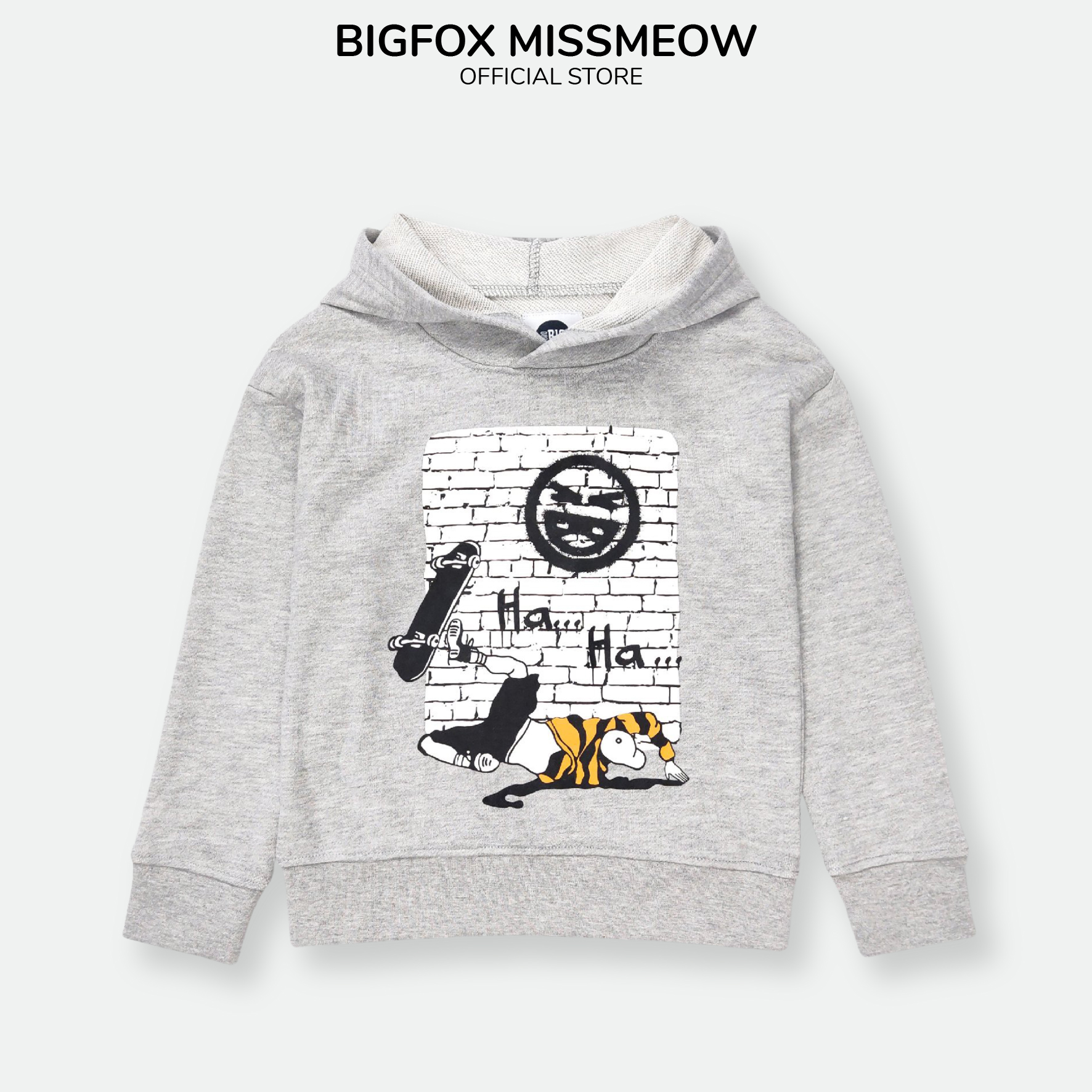 Áo khoác bé trai BIGFOX - MISS MEOW thu đông, áo nỉ cho bé dài tay có mũ hoodie size đại haha 23-40 kg