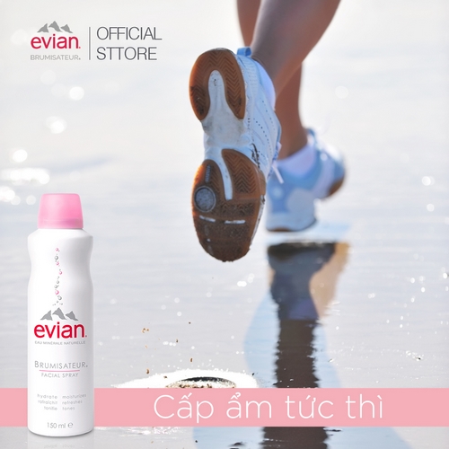 Combo 3 xịt khoáng cấp ẩm và làm dịu da Evian 300ml + 150ml + 50ml