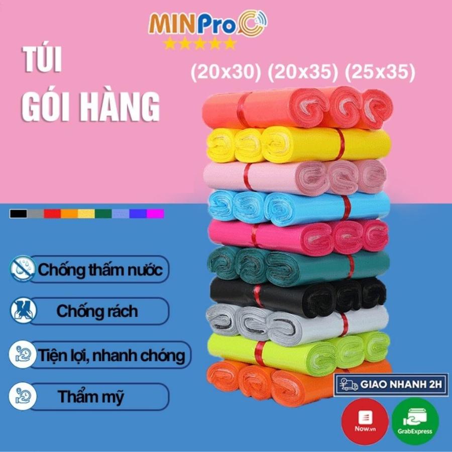 Túi niêm phong gói hàng MINPRO, túi nilon đựng hàng có sẵn lớp keo dán tự dính chắc chắn size lớn