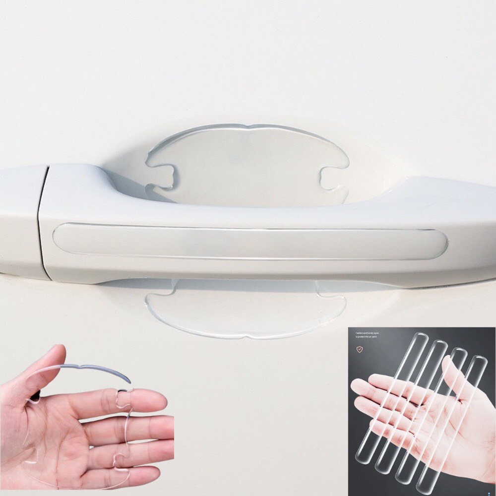 Bộ 10 Miếng Dán Silicon Chống Xước Hõm Cửa, Tay Nắm Cửa, Gương dành cho ô tô