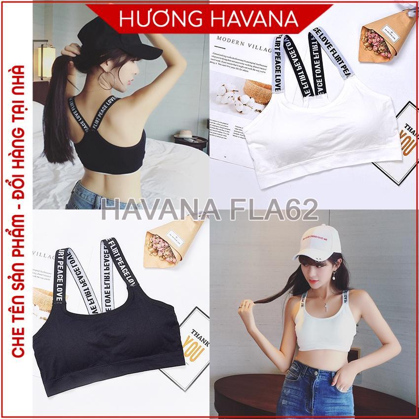 Áo bra thể thao dây in chữ bản to kiểu dáng Hàn Quốc - Áo ngực sport Havana FLA62