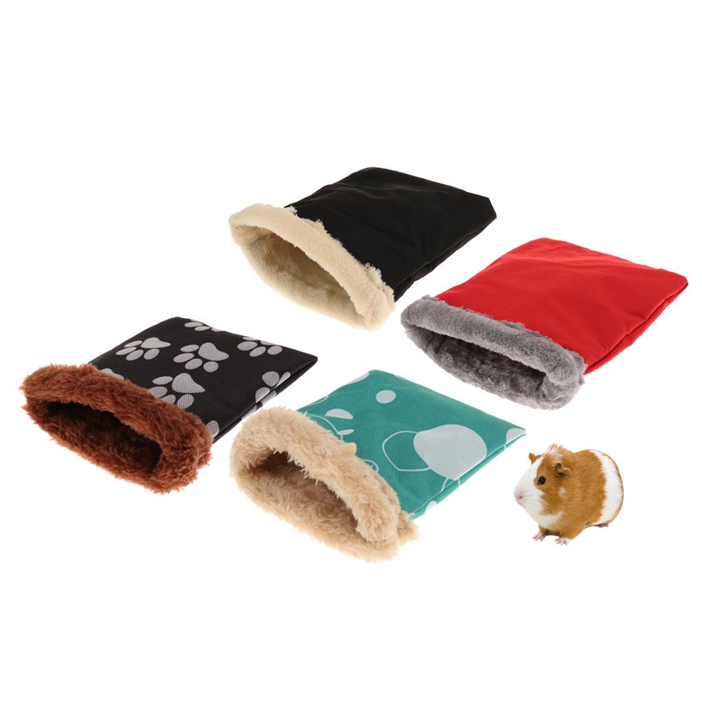 2Pcs Hamster Sleeping Bed House Small Animals Nest Sleeping Bags Bed S