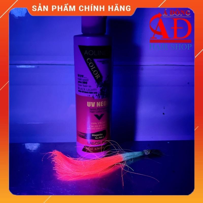 MÀU NHUỘM TÓC PHẢN QUANG HIGHLIGHT PHÁT SÁNG TRONG ĐÊM DƯỚI ĐÈN UV NEON AOLINDE 200ML