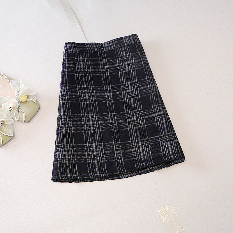 Chân váy dạ xòe midi kẻ sọc Quảng Châu size S - 2XL cho nữ CV213