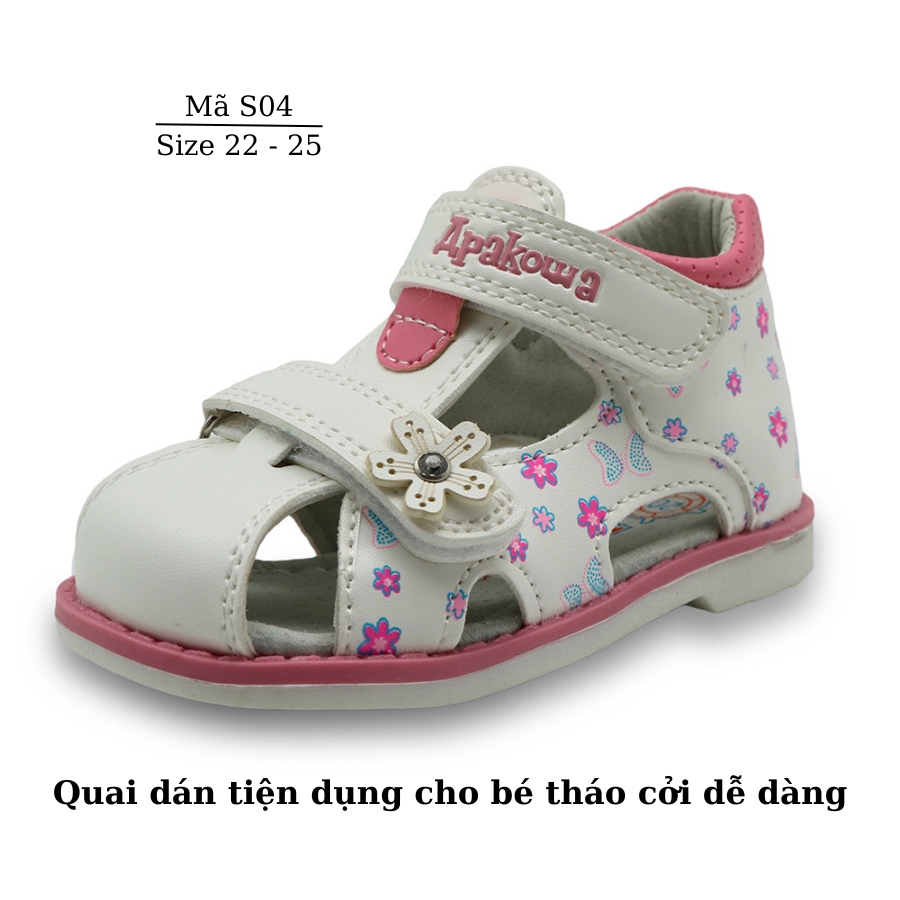 Giày Sandal Chỉnh Hình Y Khoa Hỗ Trợ Bàn Chân Bẹt Apakowa Cho Bé Trai Gái 1 - 3 tuổi NHÍM SHOP S04