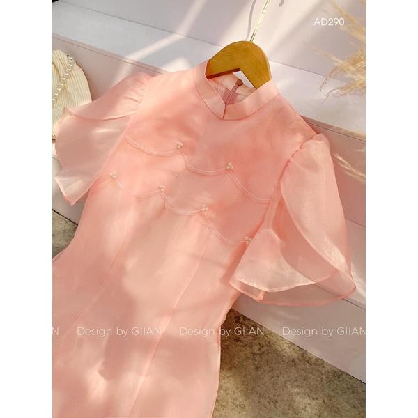 Áo dài thiết kế hồng