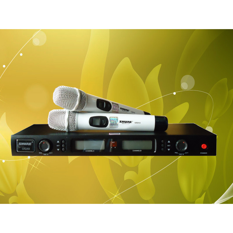 Bộ micro karaoke không dây SHURE UGX-8 hàng chính hãng