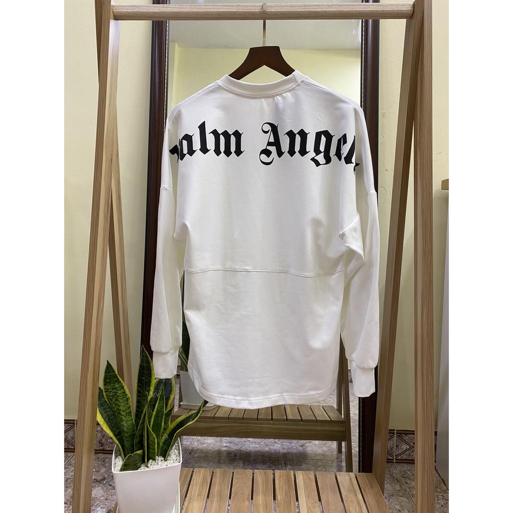 Áo thun Palm Angels Sweater ( lưng áo ), áo phông dài tay form rộng Hottrend2020 ( Nam, Nữ ) ( Màu Trắng )