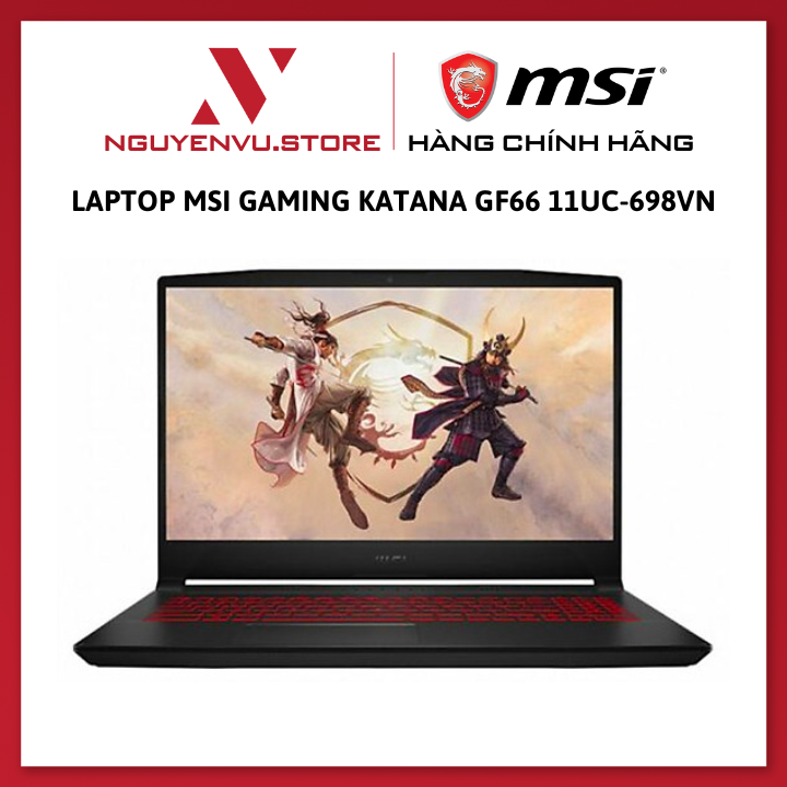 Laptop MSI Gaming Katana GF66 11UC-698VN | I7 11800H | 8GB RAM | 512GB SSD | 15.6 inch FHD 144Hz | RTX3050 4GB | Win10 | Đen - Hàng Chính Hãng