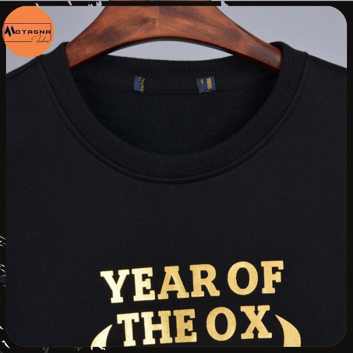 Áo sweater nam cổ tròn, Áo thu đông chất đẹp kiểu dáng trẻ trung in YEAR OF mã NZ616