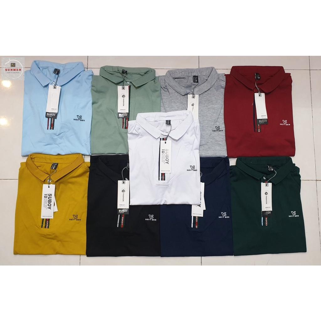 Áo Thun Nam Polo Cao Cấp Chất Liệu Cotton Co Giãn 2 Chiều Form Chuẩn SUNMEN Nhiều Màu Đa Dạng Size Từ 50-75kg