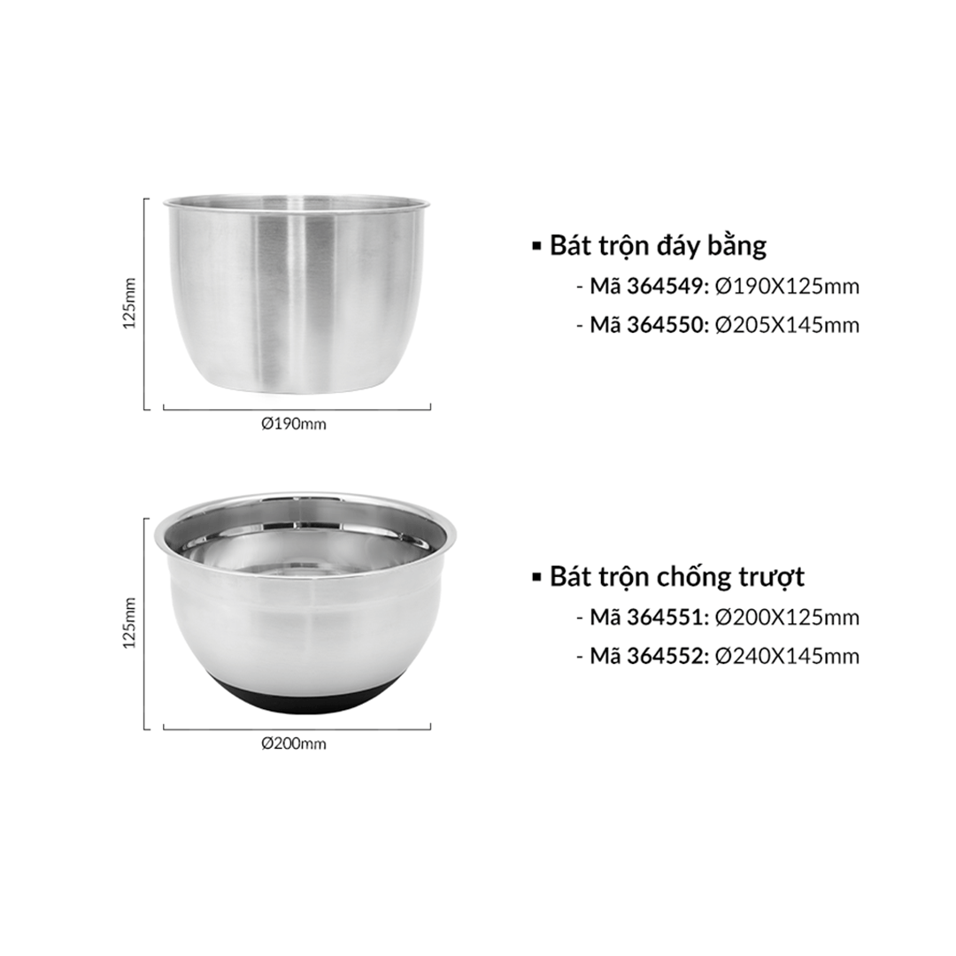 tô dánh trứng sâu lòng bằng inox 304 - 2 size