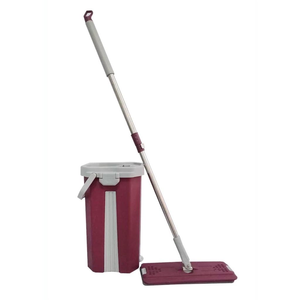 Cây lau nhà thông minh tự vắt, Chổi lau nhà kèm thùng, Chổi Spin Mop (tặng thêm 1 bông lau thay thế)